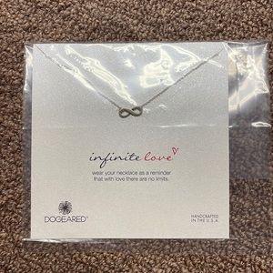 Dogeared infinite love necklace 16 inch chain, never worn NWT